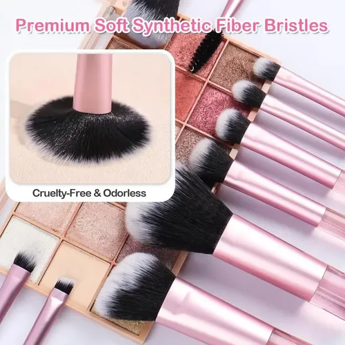 Set 10 Piezas Brochas De Maquillaje Con Estuche