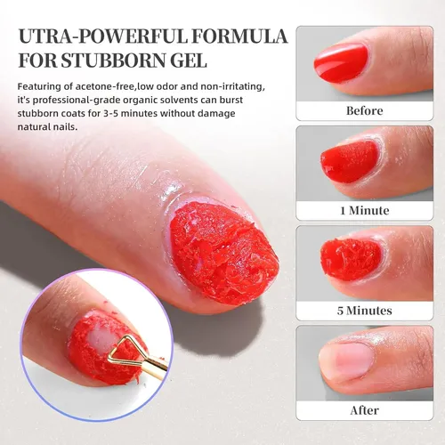 Removedor De Esmalte En Gel Norcico 15ml Sin Acetona