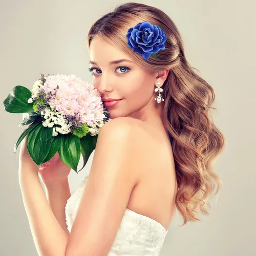 Pinza Para El Pelo Con Forma De Rosa Para Mujer, Broche Flor