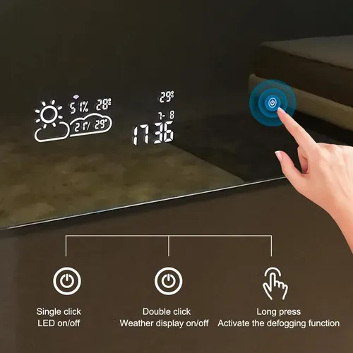 Espejo Led Baño Anti Vaho Doble Luz Wifi 80×60 Cm