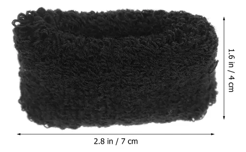 12pcs Bandas Elásticas Sin Costura Para Cabello, Diadema Anc Negro
