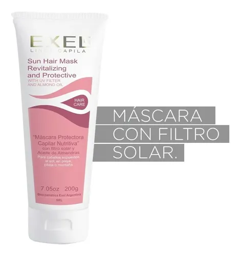 Máscara Protectora Capilar Nutritiva Sin Enjuague Exel 200 G