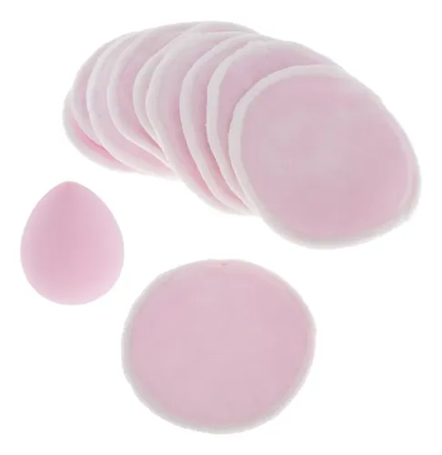 10x Almohadillas Desmaquilladoras Reutilizables Para Rosado