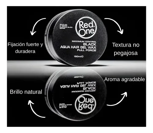 Cera Capilar Red One Aqua Hair Gel Wax Black 150ml