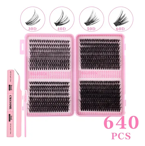 [jjm] Cmayome 640pcs Kit 4 Estilos, D-curl 10-100d With