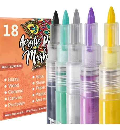 Lápiz De Uñas Con 18 Colores, Punta Fina, Duradero