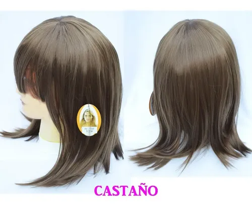 Pelucas Cortas Carre Cosplay Kanekalon Borgoña Uso Diario