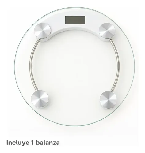 Balanza Digital De Baño Vidrio Templado Redonda 180 Kg