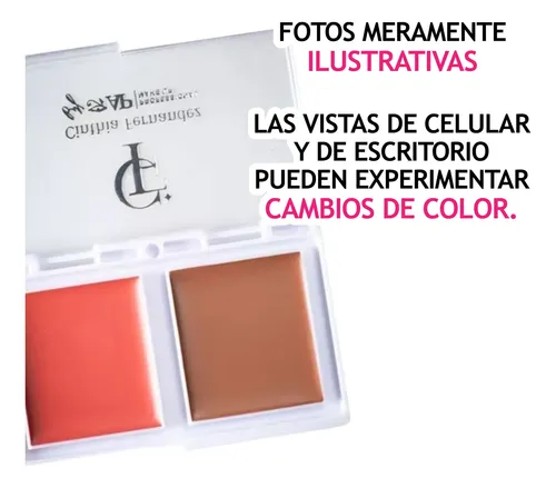 Paleta Dúo Cremosos By Cinthia Contorno Rubor Iluminador Ap