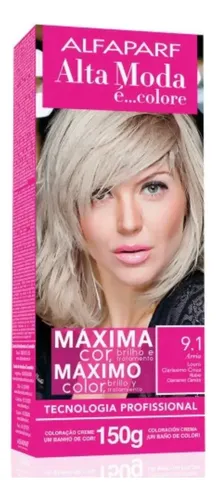 Tintura Alfaparf Alta moda é colore Pigmentos micronizados concentrados tono 9.1 rubio muy claro ceniza para cabello