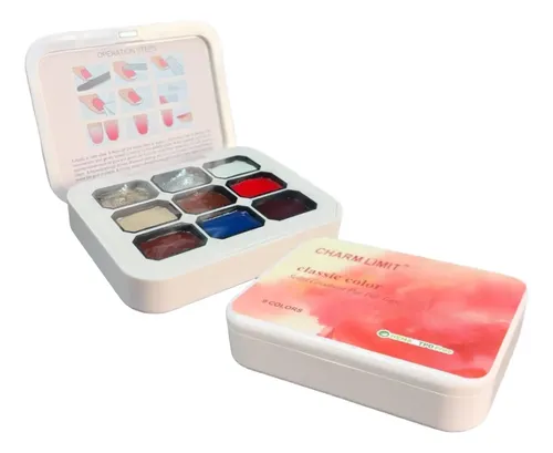 Paleta Esmalte En Gel Sólido Semipermanente Uñas 9 Colores N
