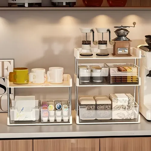 Organizador Maquillaje Acrílico 3 Niveles Con Cajón Transparent