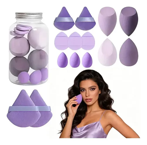 F 14 Kit Esponja Maquillaje En Polvo Beauty Blender Style3 F