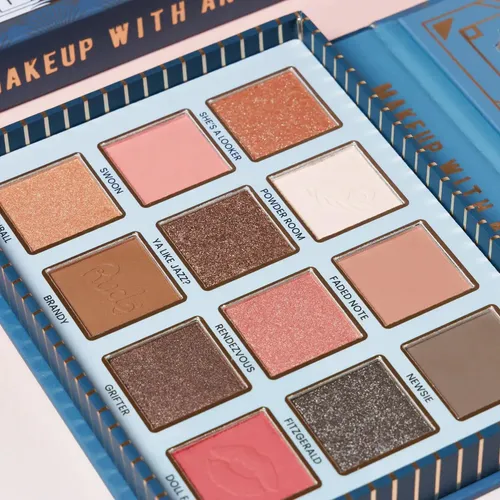 Paleta De Sombras Para Ojos De 12 Colores Frios The Roaring 20’s Chanteuse Rude Cosmetics