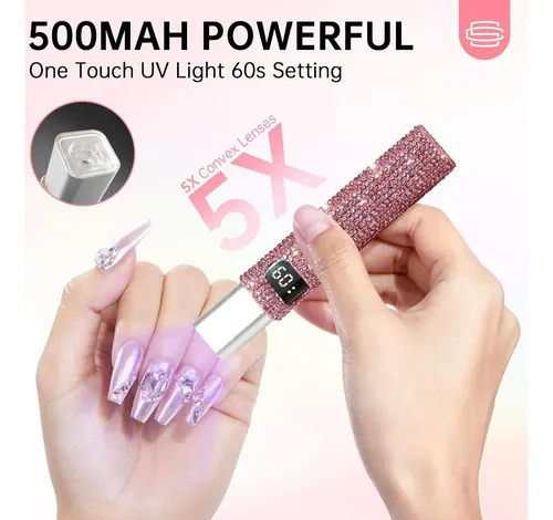 Lámpara Led Uv Portátil Christine Shelly 5x Rosa 90g