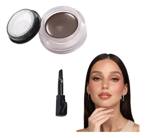 Delineador Gel Y Pomada Cejas A Prueba De Agua 2 Tonos Pro