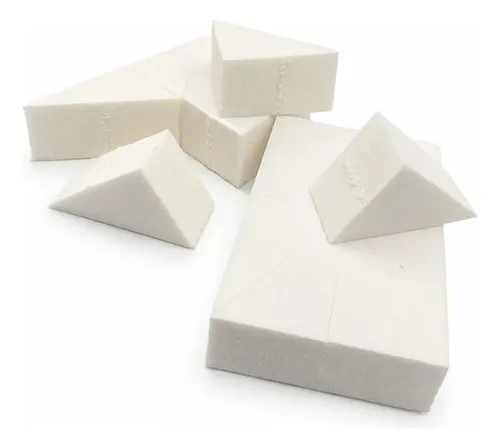 Esponjas Látex Maquillaje Rostro X 8 Difuminadora Triangular Natural 2.5×4 Cm