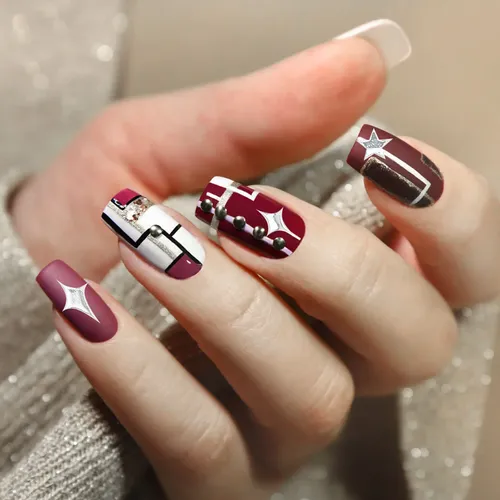 8 Hojas De Pegatinas Creativas Con Forma De Estrella Para Uñ
