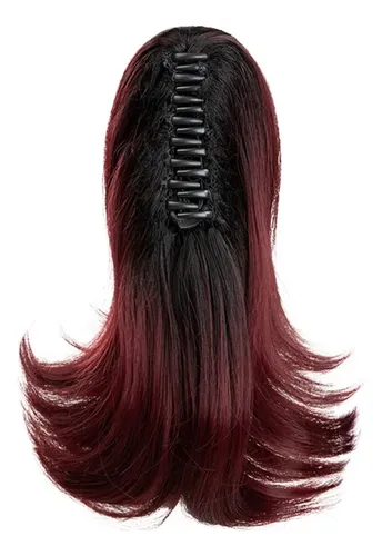 (t2) Extensiones De Cabello De Fibra Sintética Con Pinza En