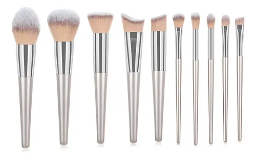 Brochas De Maquillaje Tipo Champán, 10 Piezas, Herramientas