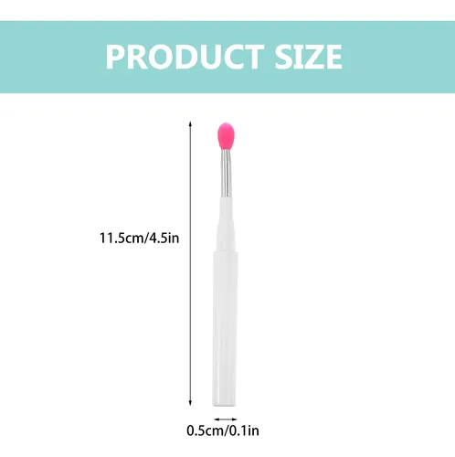 Brocha De Maquillaje Con Tapa De Silicona Para Labios, 10 Un