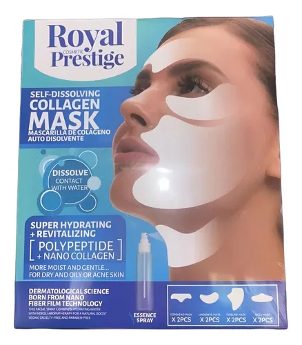 Parches De Colageno Royal Prestige Disolvible X8 Con Spray