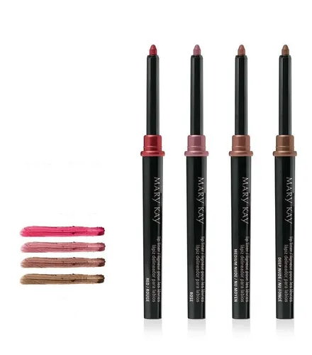 Delineador De Labios Retráctil Larga Duración En 4 Tonos Mk Color Rosa Claro