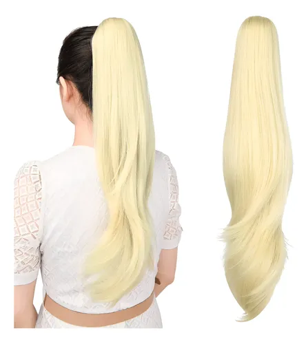 Extension De Cabello Cola De Caballo 60cm C/ Broche Rubio Bl