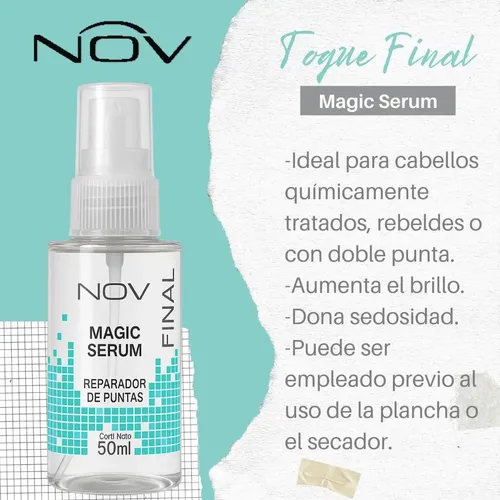 Magic Serum Reparador Puntas Brillo Final Profesional X 50ml
