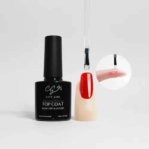 Top Coat Marca City Girl De 7ml. Uv/led Transparente