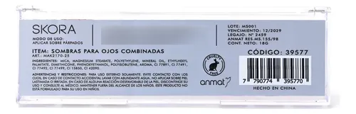 Paleta Sombras Ojos Skora Glow Vibes 12 Colores Iluminador