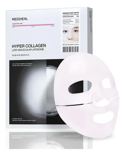 Mascarilla Facial Para Piel Mediheal Hyper Collagen Low-molecular Liposome