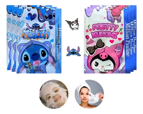 Mascarillas Faciales Kuromi Y Stitch Pack X30 Hidratante
