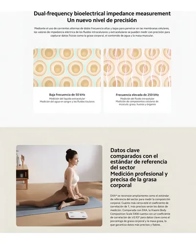 Xiaomi Mi Body Composition Scale S400, Pantalla Led Bluetooth 5.0 150 Kg, Escala De Composición Corporal Inteligente Para El Hogar Funciona Con La Aplicación Mi Home