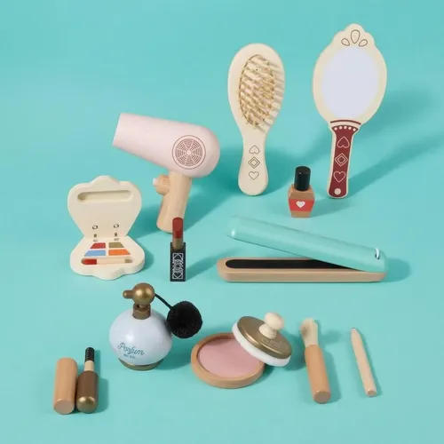 Set Maquillaje Madera Acabado Suave Kit Belleza Madera