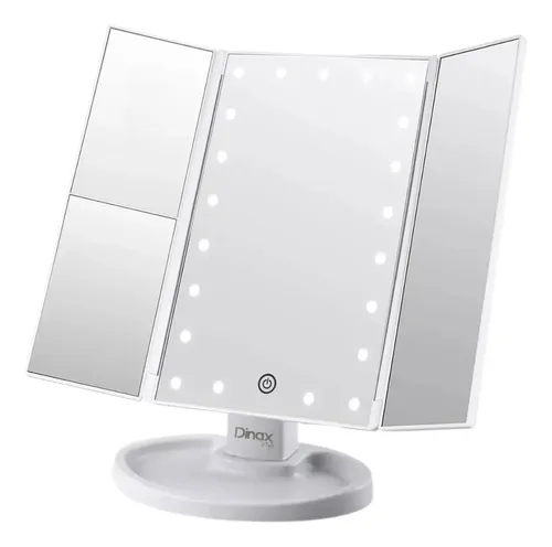 Espejo Maquillaje Dinax Con Luz Led Táctil 3 Aumentos 180° R