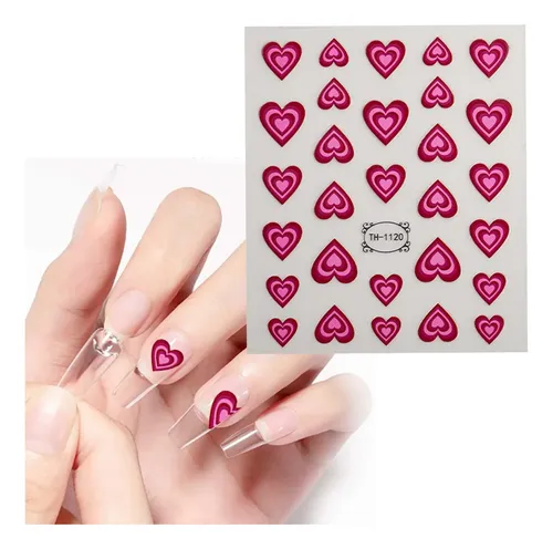 2 Regalos De San Valentín Stickers Para Uñas Acrílicas