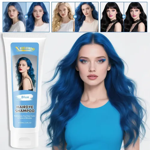 Tinte Shampoo Azul Para Fijar Y Proteger, Efecto Duradero