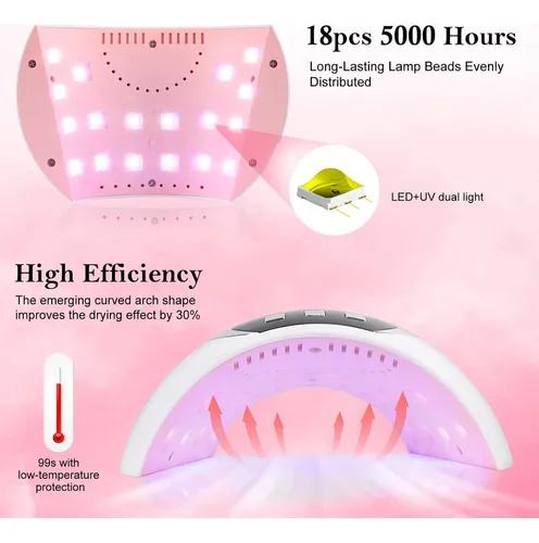Lámpara Uv/led Wisdompark S5 54w Para Gel Uñas