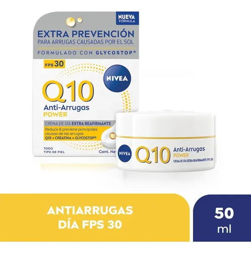 Crema facial antiedad de día NIVEA Q10 POWER FPS 30 para todo tipo de piel 50 ml