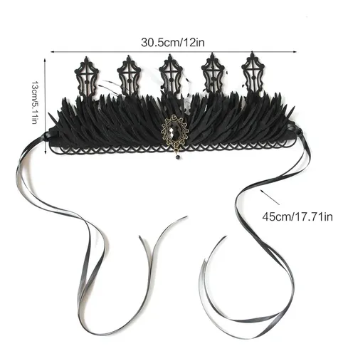 Diadema Gótica Con Forma De Corona De Bruja, Tiara De Reina