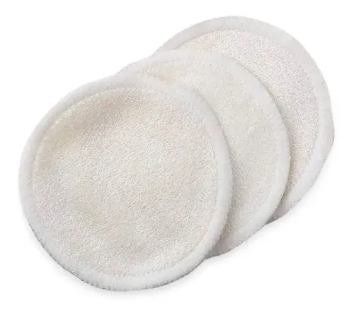 X3 Pads Desmaquillantes Re Utilizables De Algodón Y Bambú