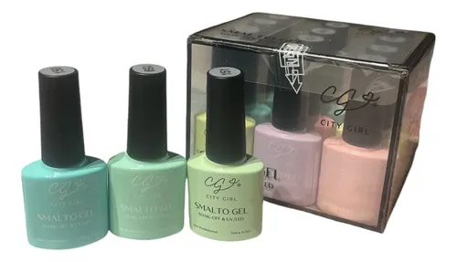 Kit 12 Esmalte Semipermanente Gel Uv/led Pasteles City Girl