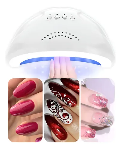 Cabina Lámpara UV-LED Luvina Profesional Rosa 48W Uñas Gel y Semipermanente
