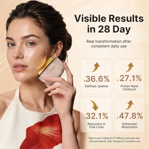 Masajeador Facial Eléctrico Zdeer Gs5 Gua Sha Rosa
