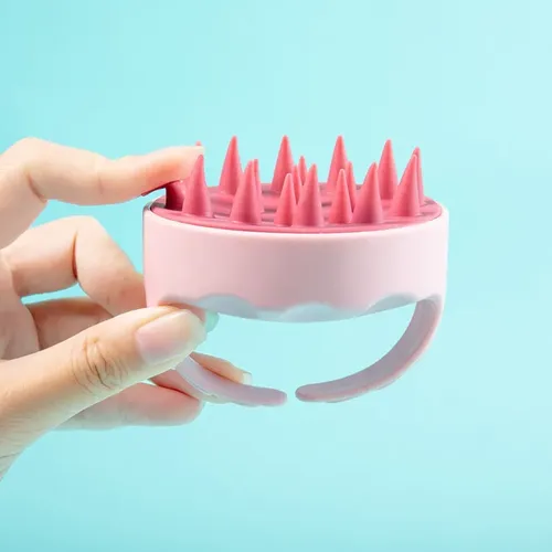 Peine De Silicona Para Masajear Cuero Cabelludo Y Cabello