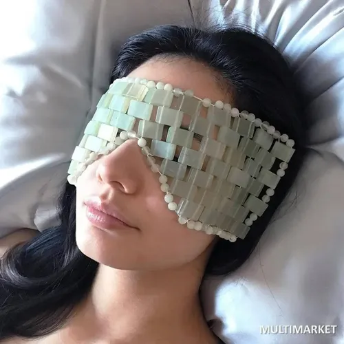 Antifaz Mascara De Ojos Relajante Piedra Jade Verde