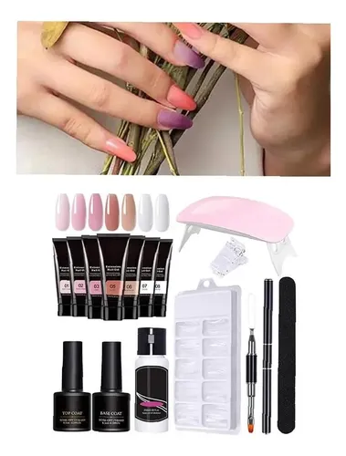 Juego De Gel De Extensión De Uñas Con Lámpara Uv