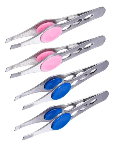 Pinzas Creativas De Acero Inoxidable Para Cejas, 4 Unidades
