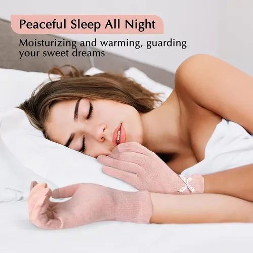 Guantes De Algodón Rosas Hidratantes Para Dormir Táctil